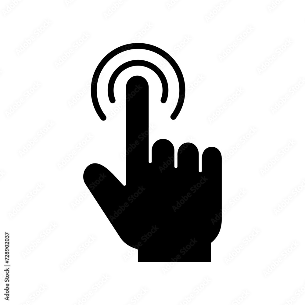 Hand click icon vector. pointer icon vector. hand cursor icon vector Hand click icon vector. pointer icon vector. hand cursor icon vector
