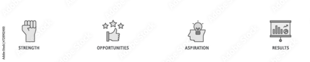 Soar banner web icon illustration concept with icon of results, aspiration, opportunities, strength icon live stroke and easy to edit Soar banner web icon illustration concept with icon of results, aspiration, opportunities, strength icon live stroke and easy to edit