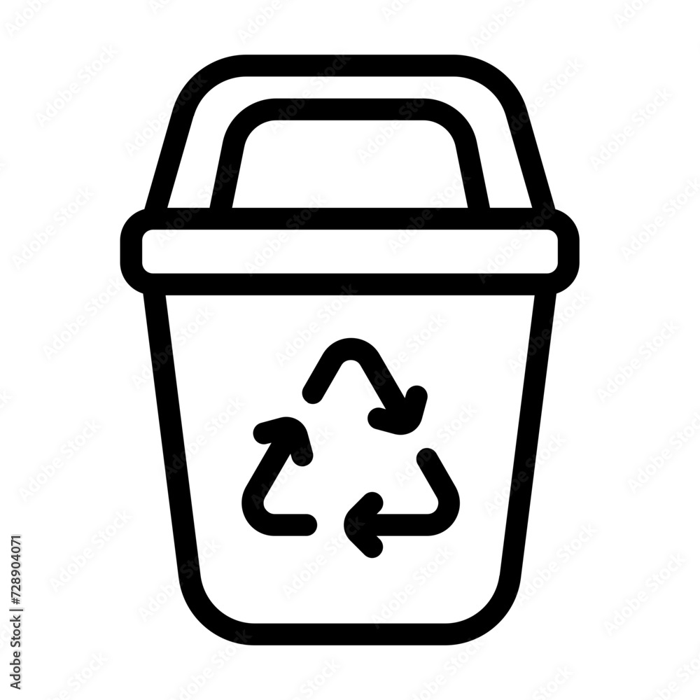 Trash recycle bin icon with line style Trash recycle bin icon with line style