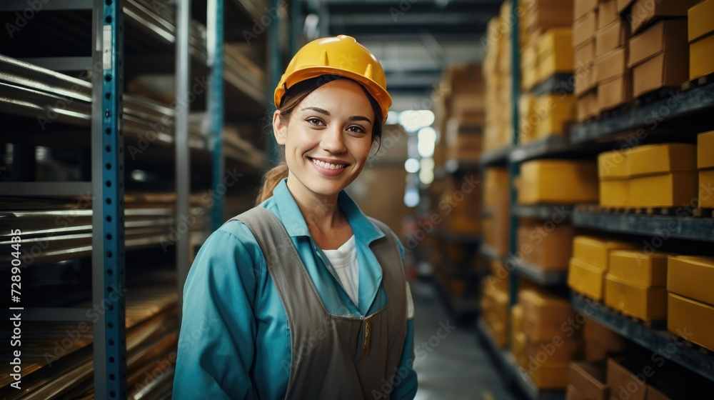Smiling warehouse manager in a warehouse
Smiling warehouse manager in a warehouse