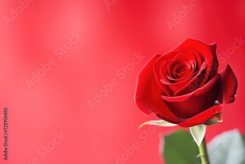 Red rose background with copy space for advertiser  Valentine s day  Mother s day  Women s Day and love concept