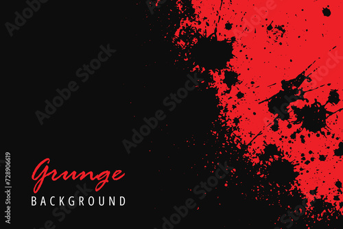 Black and red abstract grunge background.	