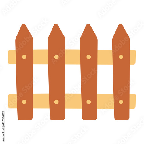 fence wooden garden fencing colored icon element