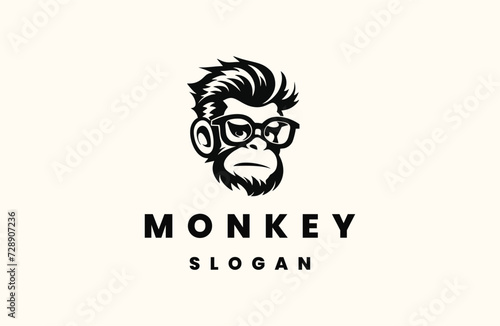 monkey vector logo icon illustration design isolated