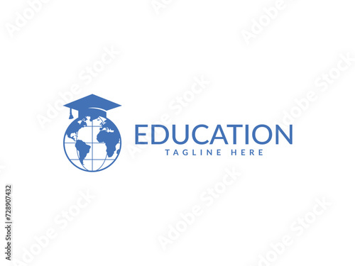 global education logo vector illustration. academy logo template