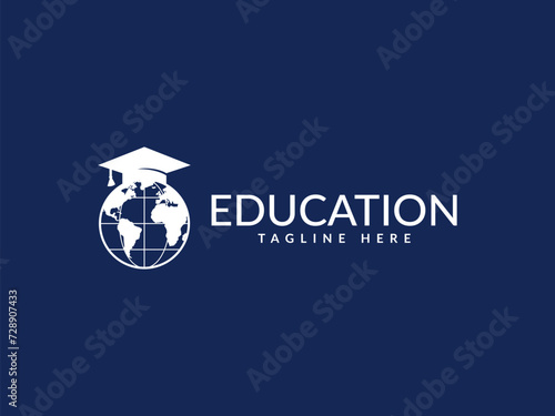 global education logo vector illustration. academy logo template