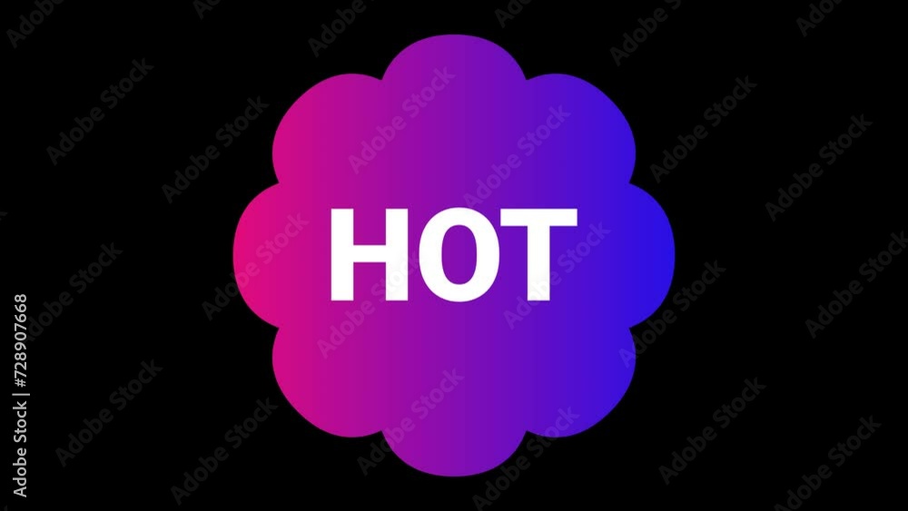 Hot Badge Animation with transparent background Hot Badge Animation with transparent background