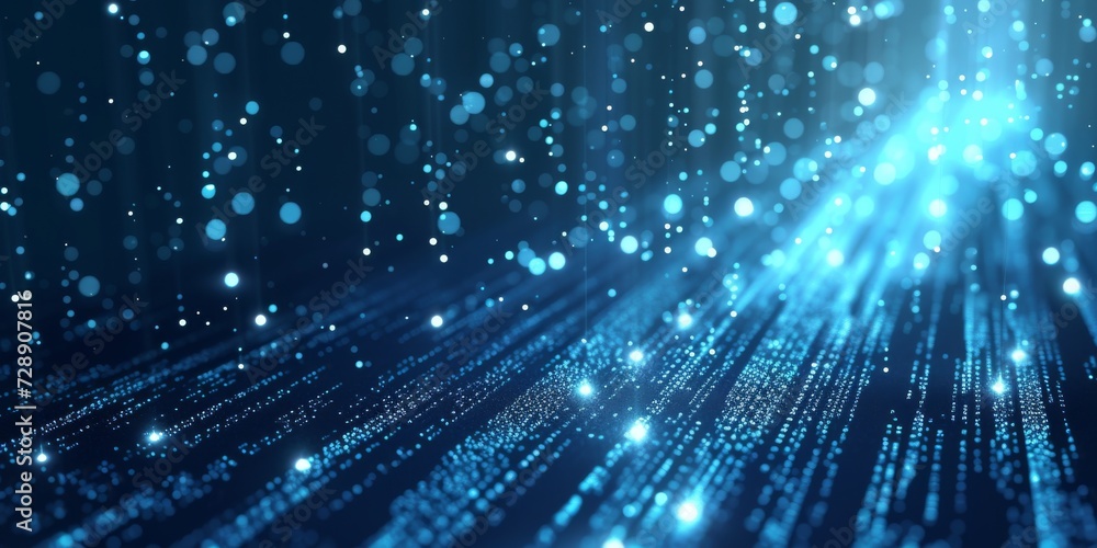 Fototapeta premium serene light streaming in a glistening matrix backdrop, Generative AI