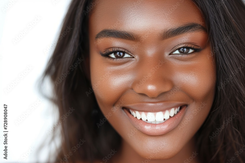 Portrait of a woman. Background with selective focus and copy space Portrait of a woman. Background with selective focus and copy space