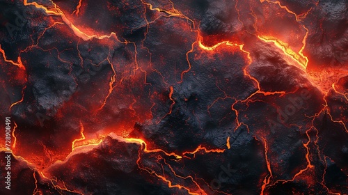 Lava texture fire background rock volcano magma molten hell hot flow flame pattern seamless. Earth lava crack volcanic texture ground fire burn explosion stone liquid black red inferno planet relief