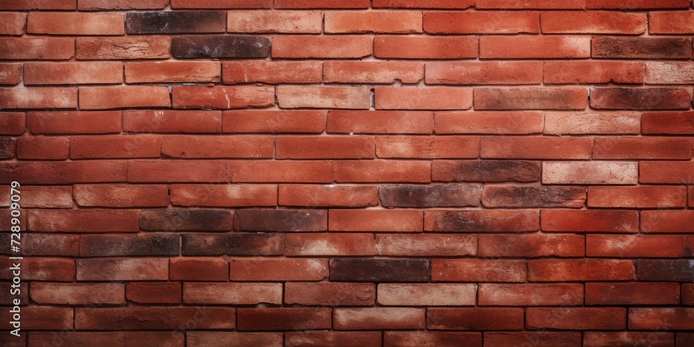 Obraz premium Background of a red brick wall with a textured surface.