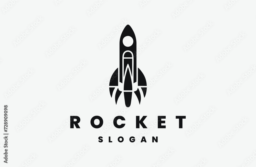 Rocket logo space vector design template Rocket logo space vector design template