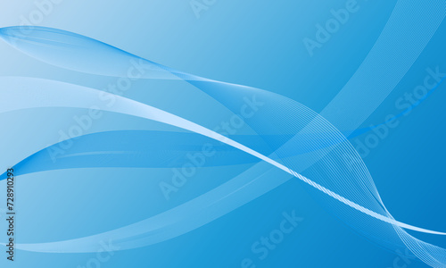 abstract blue light smooth lines wave curves with gradient background