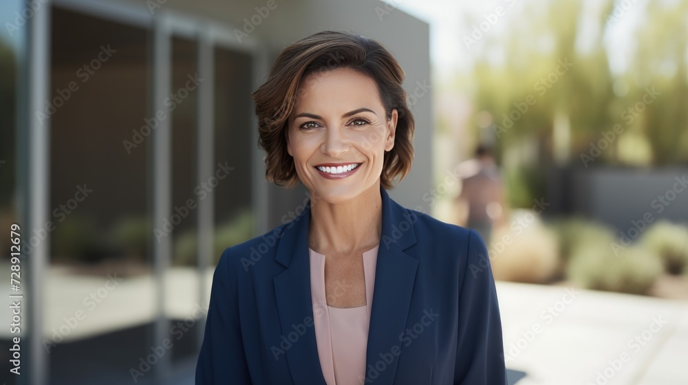 Female real estate agent