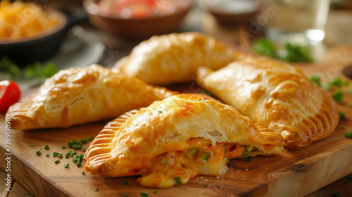 Bursting with the mouthwatering aromas of slowroasted pork melted cheddar cheese and tangy green chiles these Argentinian empanadas are a feast for the senses their golden photo