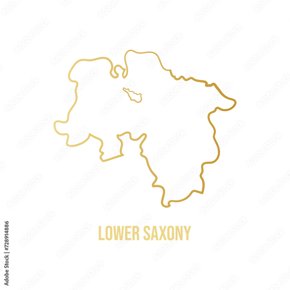 Lower Saxony golden gradient abstract soft contour map