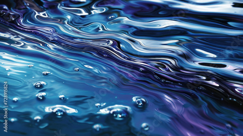 Rippling shades of blues and purples resembling the ebb and flow of water and its everchanging nature.