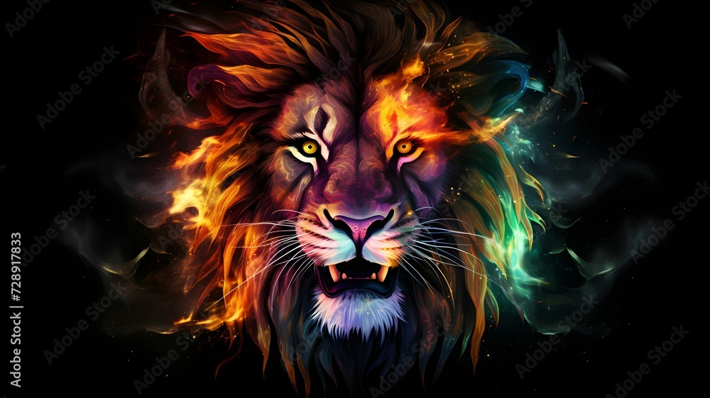 Fototapeta premium Lion illustration vector for mascot