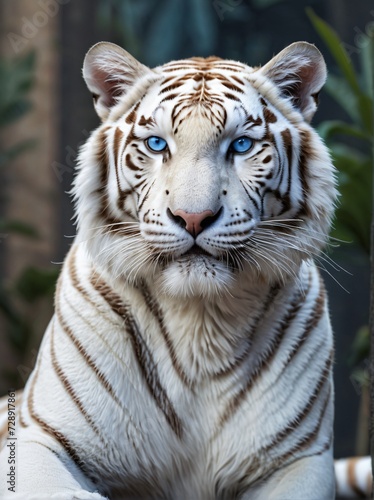 white tiger potrait