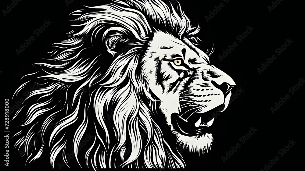 Fototapeta premium Lion illustration vector for mascot