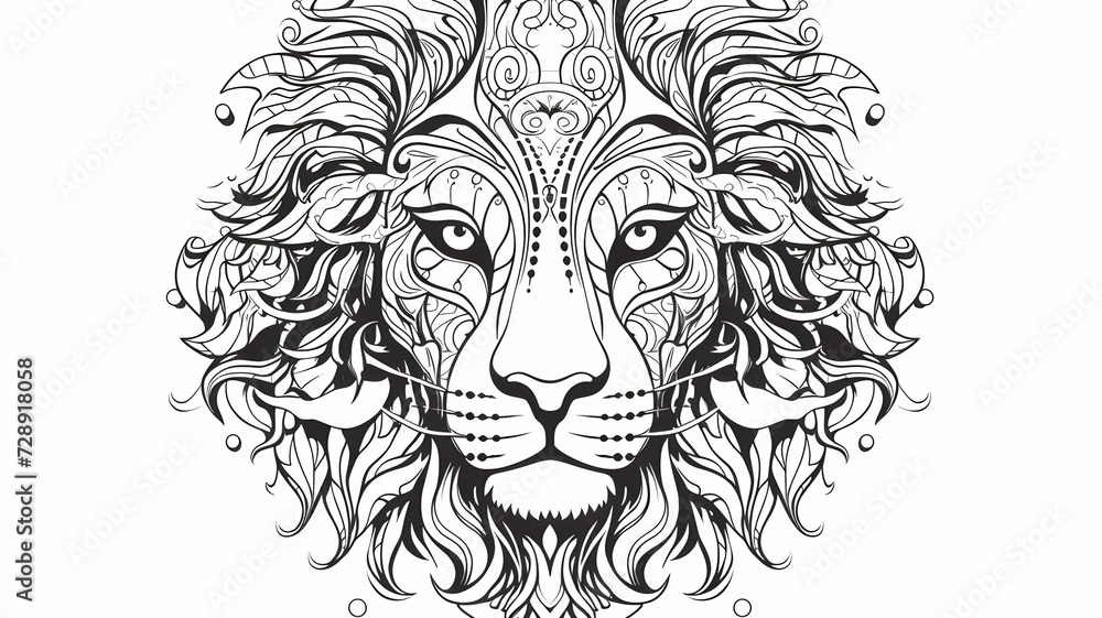 Obraz premium low poly lion vector isolated with smoke illustration