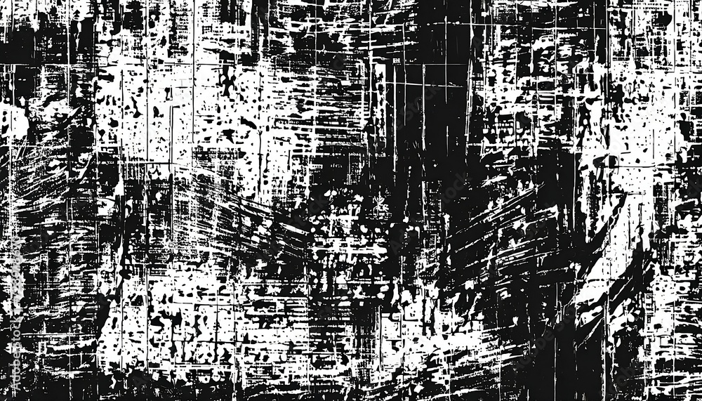 Black scratched grunge background, old film effect, space for text. Graphics backgrounds. Generative AI