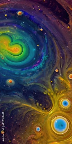 abstrct colorfull galaxy star space liquid background 
