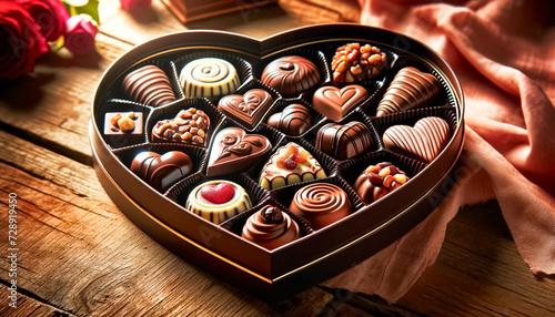 Sweetheart’s Delight: Gourmet Chocolate and Strawberry Selection in Heart-Shaped Box