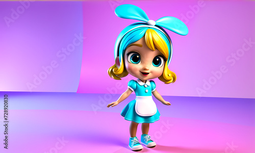 Cartoon 3d character, wallpaper for kids , cute cartoon character background