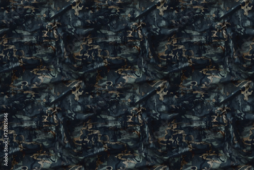 Midnight Camouflage, Abstract Tactical Pattern