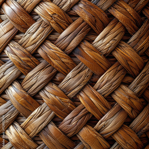 Intricate Weave  Detailed Woven Basket Texture