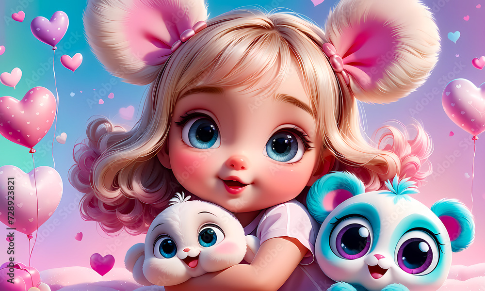 Cartoon 3d character, wallpaper for kids , cute cartoon character background Cartoon 3d character, wallpaper for kids , cute cartoon character background