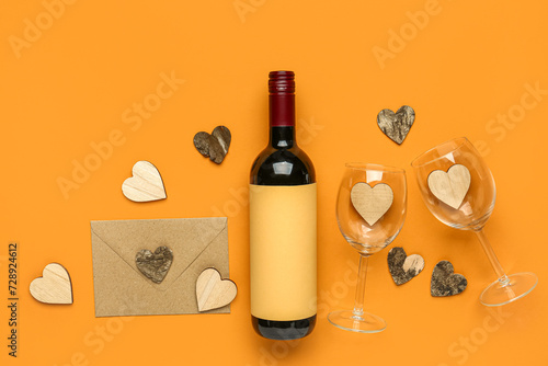 Composition with bottle of ...