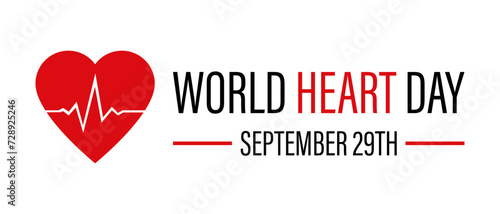 World Heart Day - Symbol and text