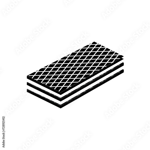 wafer icon , layered stacked wafer. vector eps 10