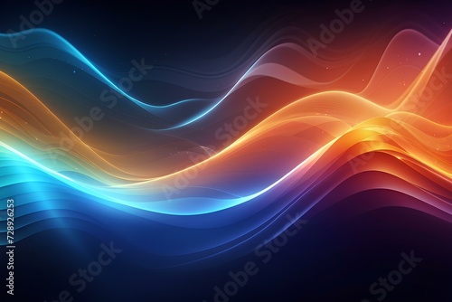beautiful abstract wave technology background, created by ai generated