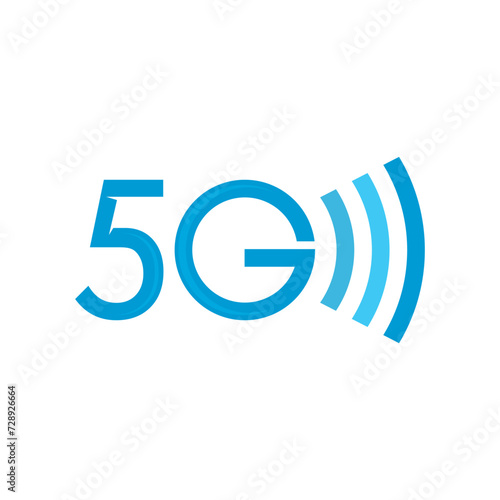 5G icon for mobile device or media social app vector illustration