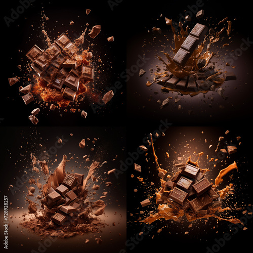 chocolate bar shoot on studio concept