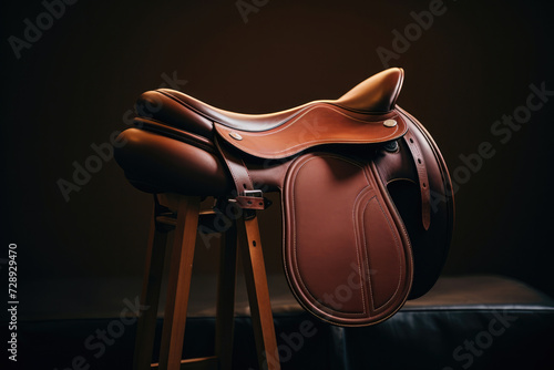 Strap horse seat stirrup equipment cowboy leather brown saddle equestrian