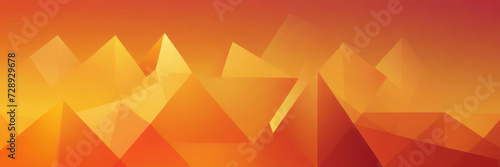 Pyramidal Shapes in Orange and Gold photo