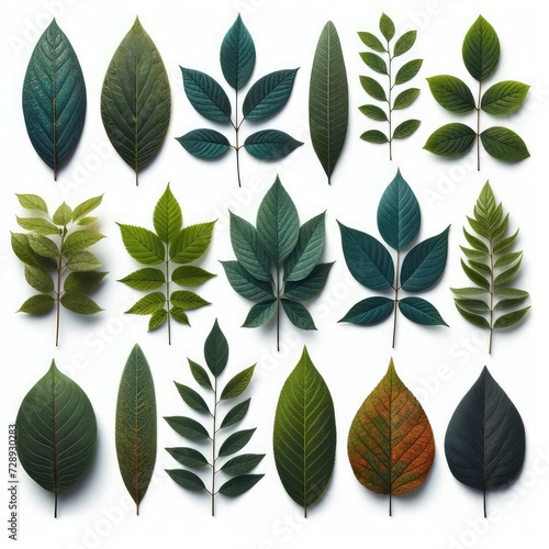leaves isolated on a white background