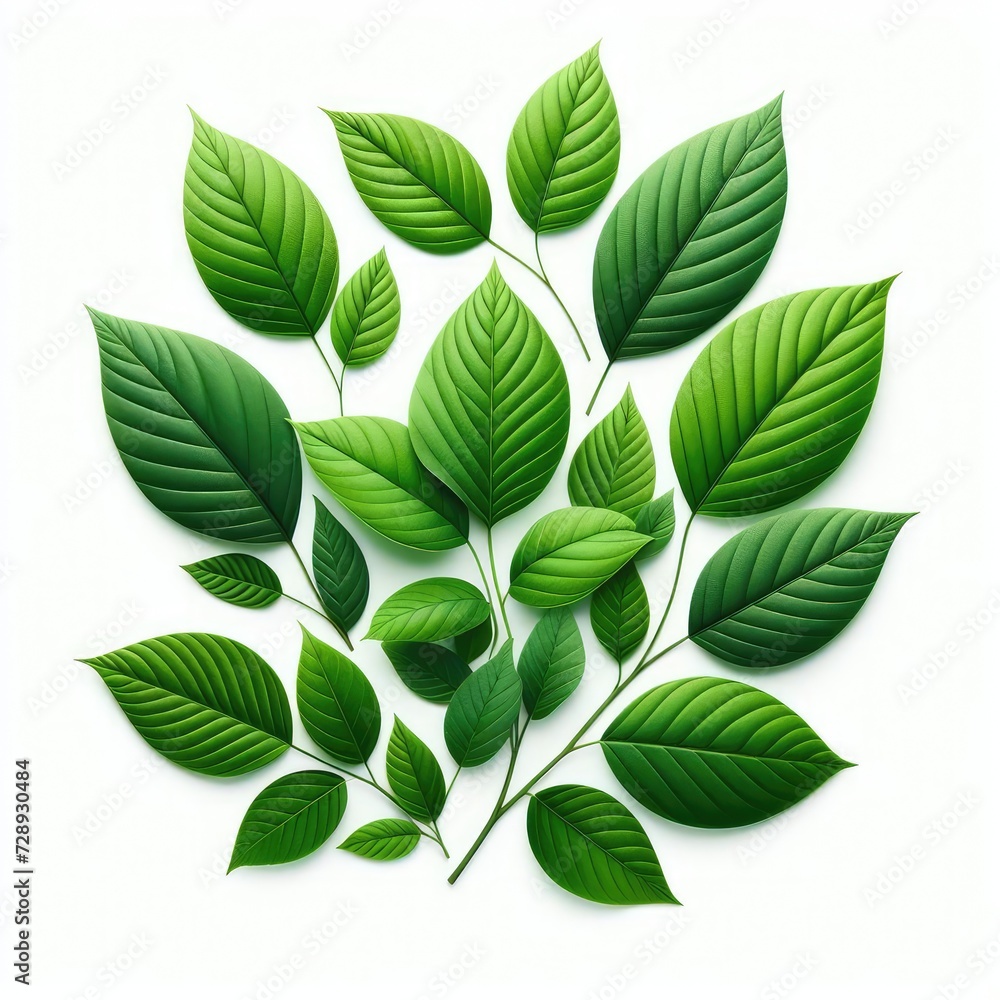 leaves isolated on a white background leaves isolated on a white background