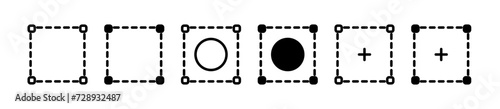 Option Selector Line Icon. Choice Mechanism Icon in Black and White Color. photo