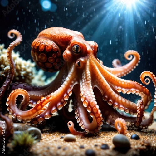 Octopus wild animal living in nature, part of ecosystem