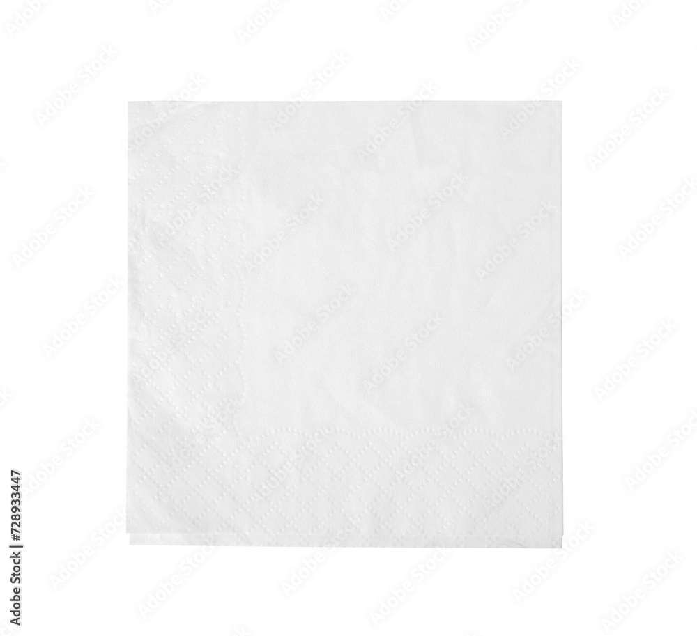 a pieces of white tissue paper or napkin isolated on white background a pieces of white tissue paper or napkin isolated on white background