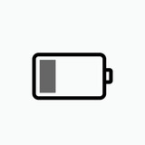 Low Battery Icon - Vector, Powerless  Sign and Symbol for Design, Presentation, Website or Apps Elements. 