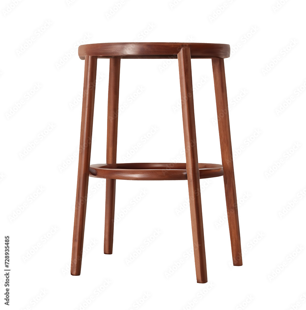 wooden chair isolated on white