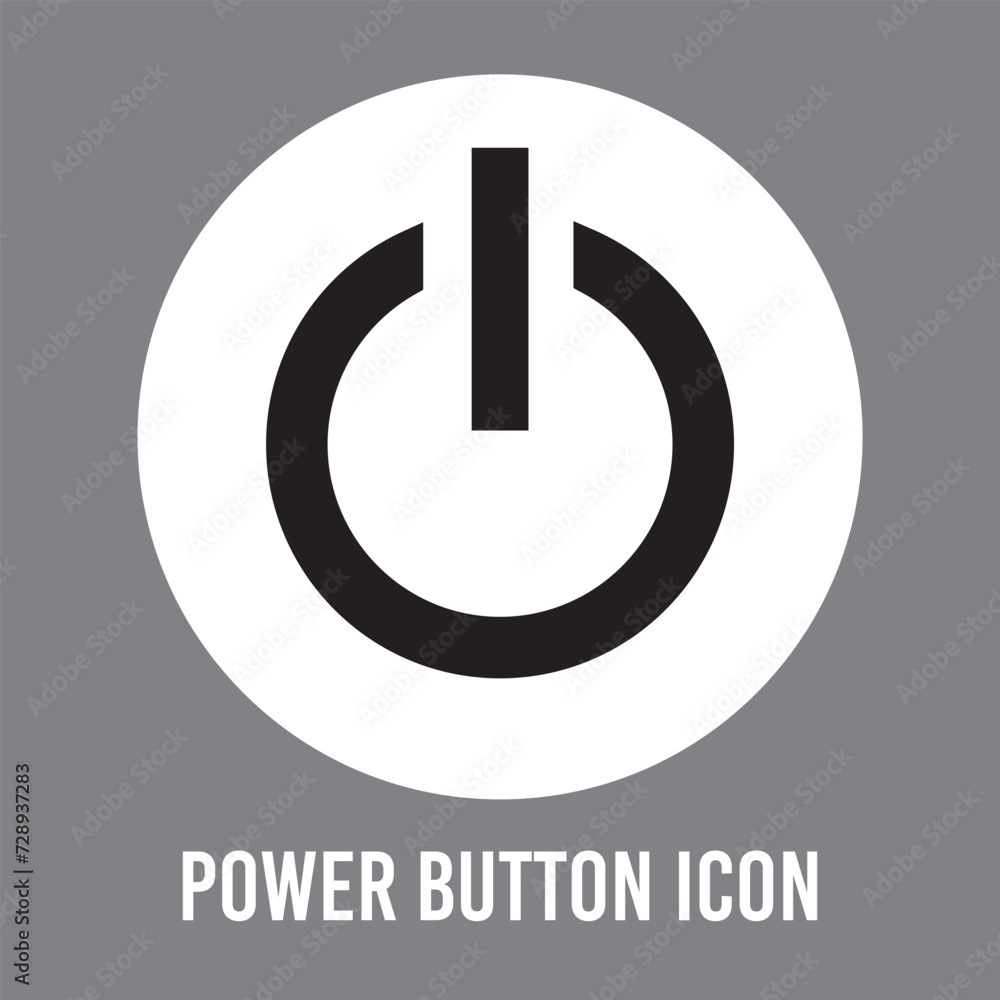 power button icon for web or app design. In black and white editable power button vector illustration. on and off button icon eps 10. power button icon for web or app design. In black and white editable power button vector illustration. on and off button icon eps 10.