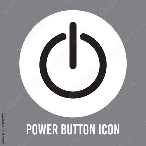 power button icon for web or app design. In black and white editable power button vector illustration. on and off button icon eps 10.