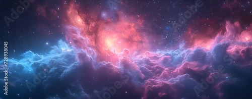 Cosmic Universe with nebula and stardust, colorful backgrounds. copy space, mockup, presentation.